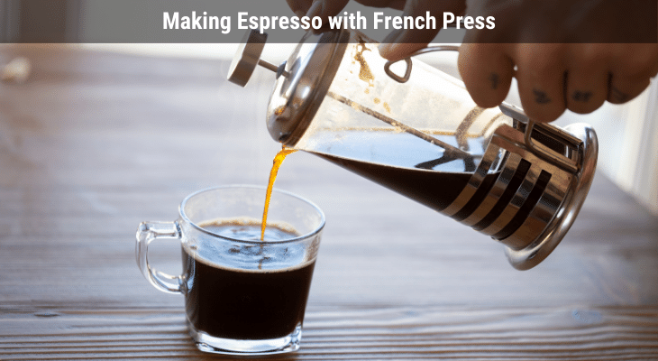 Pouring Espresso from French Press