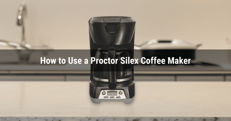 Proctor Silex Coffee Maker on kitchen counter