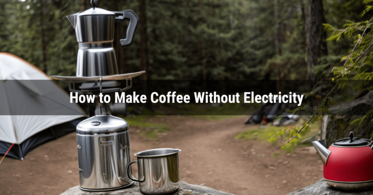 Moka pot on camping stove