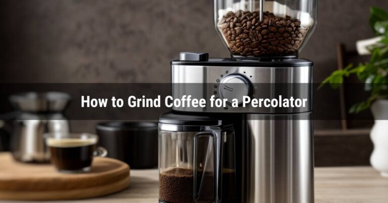 Grinding coffee in a Burr Grinder for Percolator