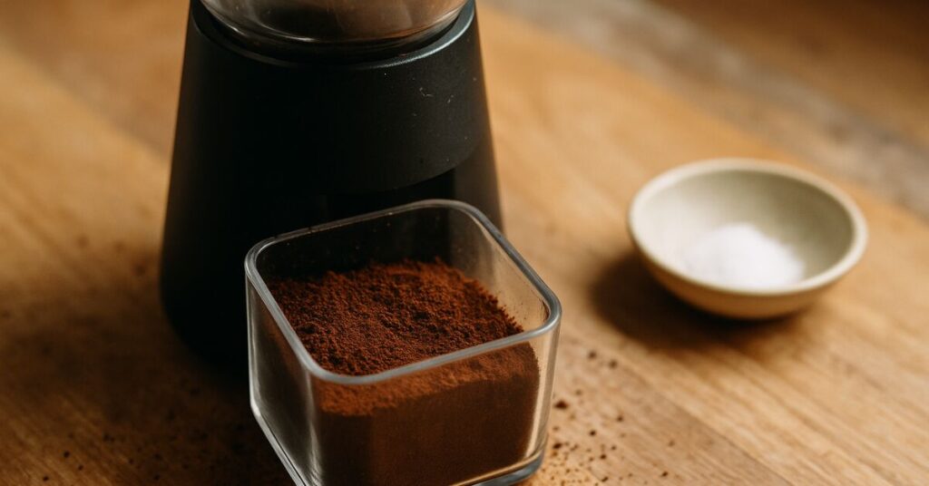 Doppio grind size - finer than table salt